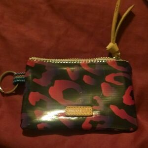 Consuela Red and Pink Clutch with Metallic Accents